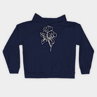 single line rose Kids Hoodie